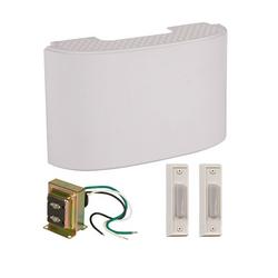 White Chime Kit with 2 Doorbell Buttons & Transformer