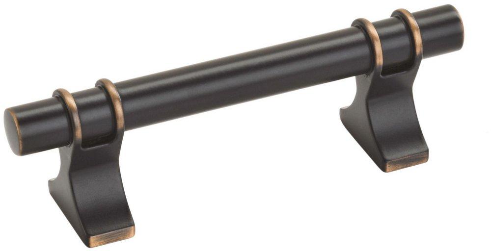 DAVENPORT 3 IN 76 MM CENTER-TO-CENTER OIL RUBBED BRONZE CABINET PULL 