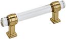 3-3/4 in. Center-to-Center Cabinet Pull in Clear/Champagne Bronze