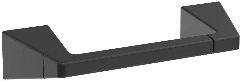 BLACKROCK MATTE BLACK CONTEMPORARY PIVOTING DOUBLE POST TOILET PAPER HOLDER 
