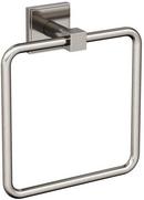 Square Closed Towel Ring in Brushed Nickel
