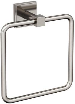Square Closed Towel Ring in Brushed Nickel