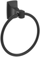 Round Closed Towel Ring in Matte Black
