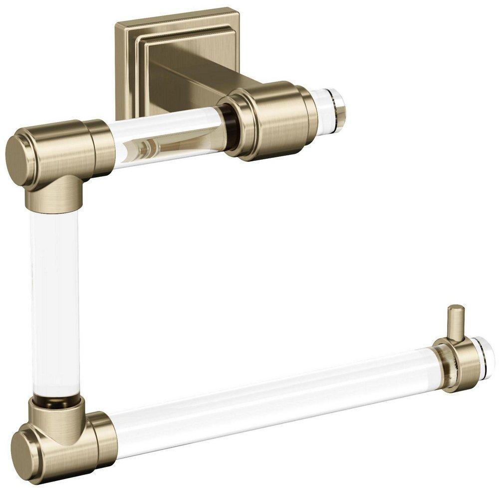 GLACIO CLEAR/GOLDEN CHAMPAGNE CONTEMPORARY 5-7/16 IN 138 MM LENGTH TOWEL RING 