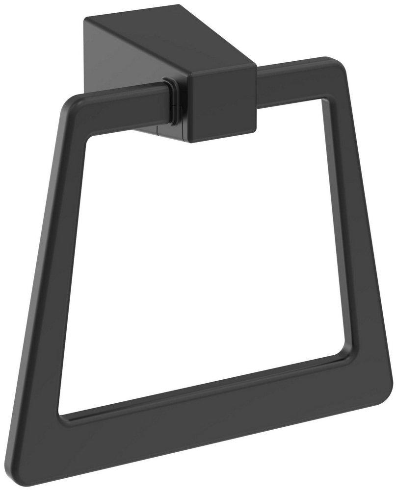 BLACKROCK MATTE BLACK CONTEMPORARY 6-13/16 IN 173 MM LENGTH TOWEL RING 