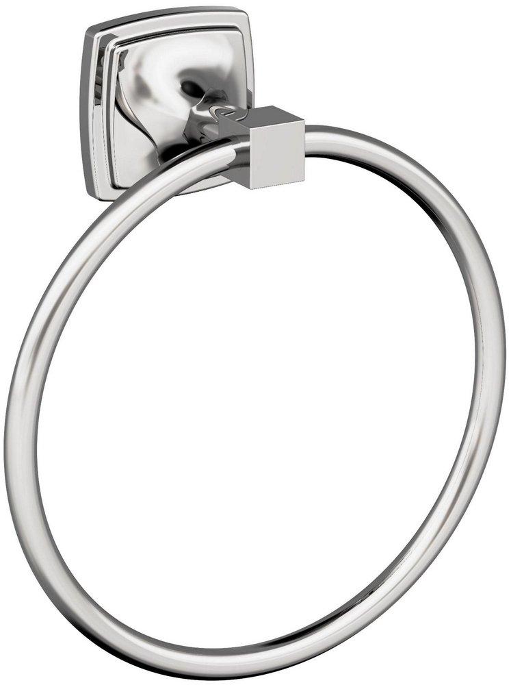 STATURE CHROME TRANSITIONAL 7-9/16 IN 192 MM LENGTH TOWEL RING 