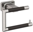ESQUIRE BRUSHED NICKEL/OIL-RUBBED BRONZE CONTEMPORARY SINGLE POST TOILET PAPER HOLDER 