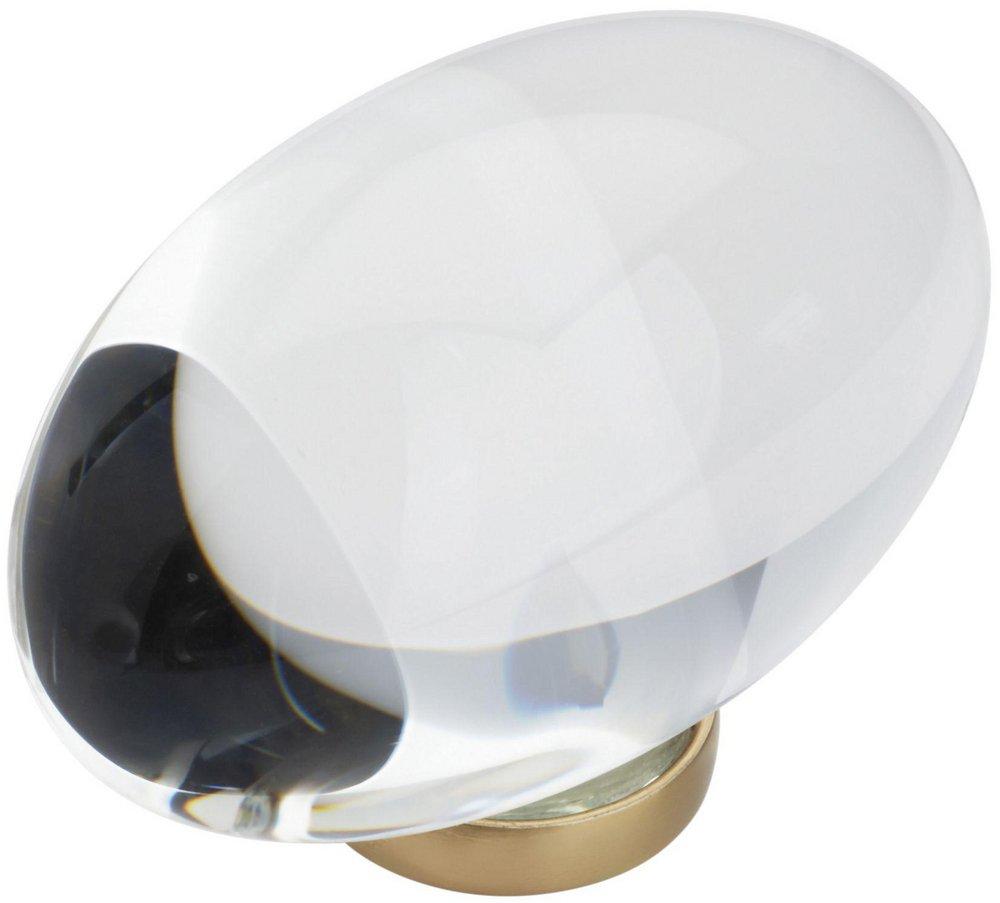 GLACIO 1-3/4 IN 44 MM LENGTH CLEAR/CHAMPAGNE BRONZE CABINET KNOB 