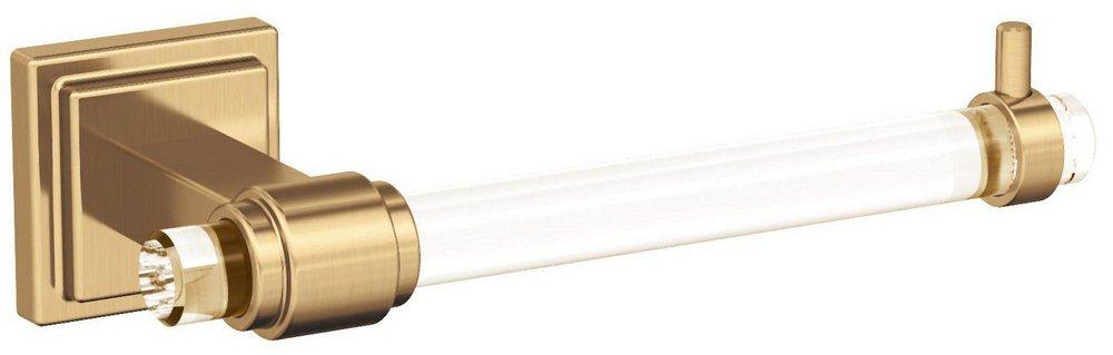 GLACIO CLEAR/CHAMPAGNE BRONZE CONTEMPORARY SINGLE POST TOILET PAPER HOLDER 