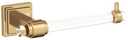 Wall Mount Toilet Tissue Holder in Clear/Champagne Bronze