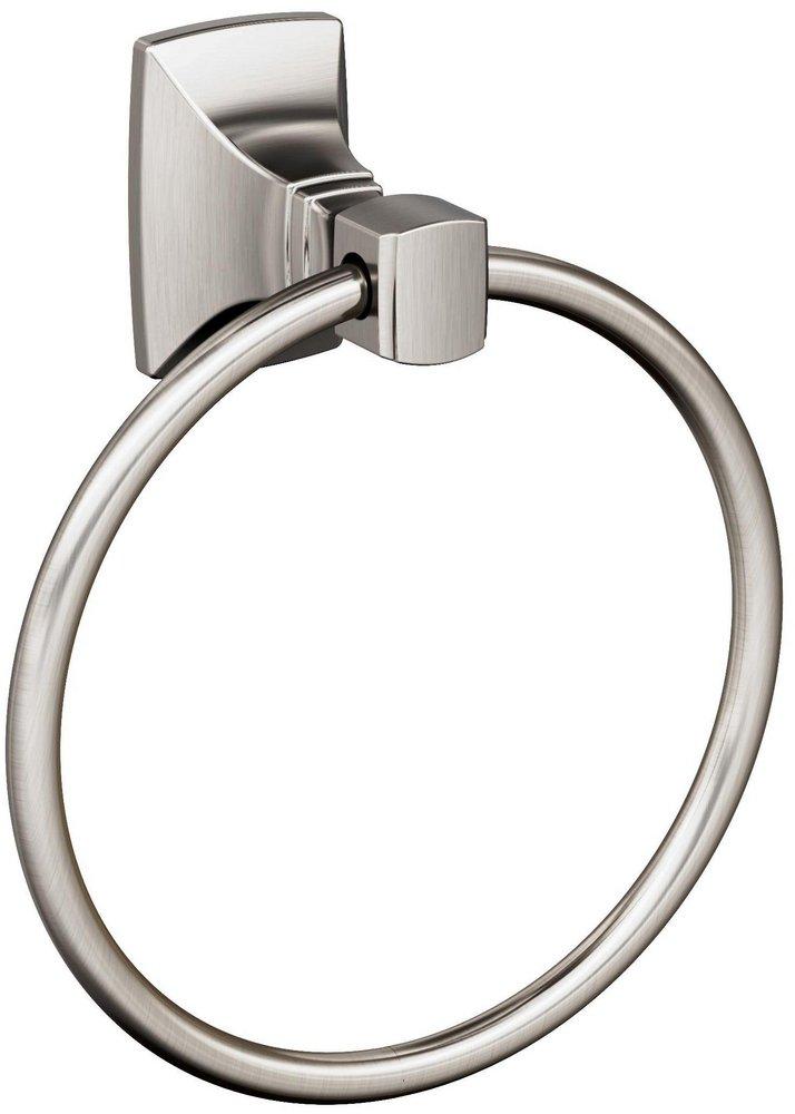 HIGHLAND RIDGE BRUSHED NICKEL TRANSITIONAL 7-7/16 IN 189 MM LENGTH TOWEL RING 