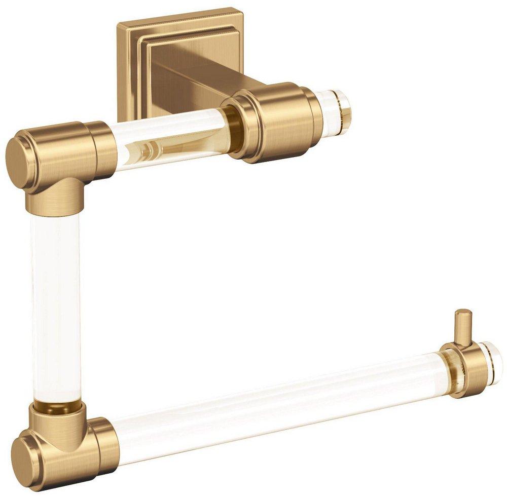 GLACIO CLEAR/CHAMPAGNE BRONZE CONTEMPORARY 5-7/16 IN 138 MM LENGTH TOWEL RING 