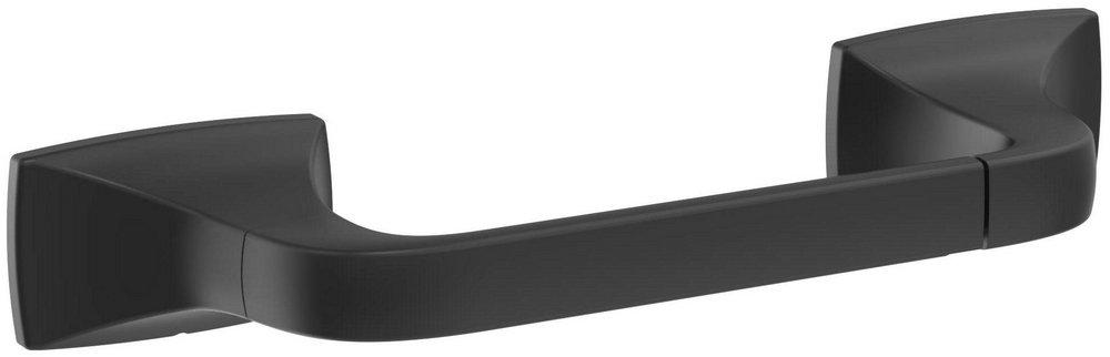 HIGHLAND RIDGE MATTE BLACK TRANSITIONAL PIVOTING DOUBLE POST TOILET PAPER HOLDER 