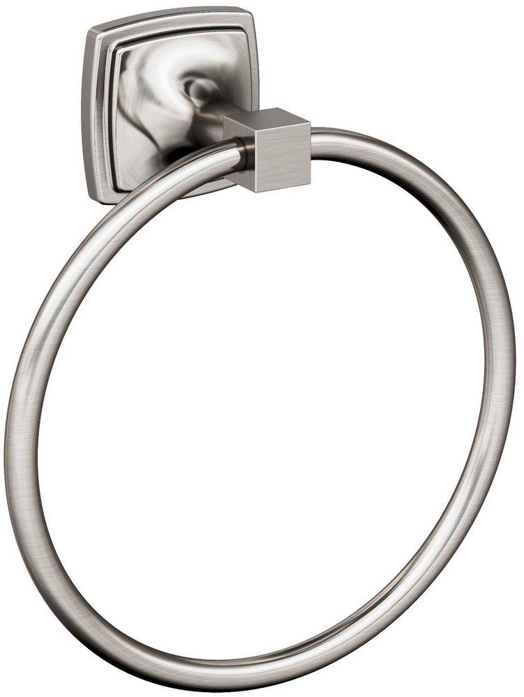 STATURE BRUSHED NICKEL TRANSITIONAL 7-9/16 IN 192 MM LENGTH TOWEL RING 
