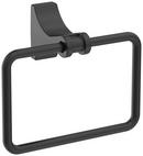Square Closed Towel Ring in Matte Black