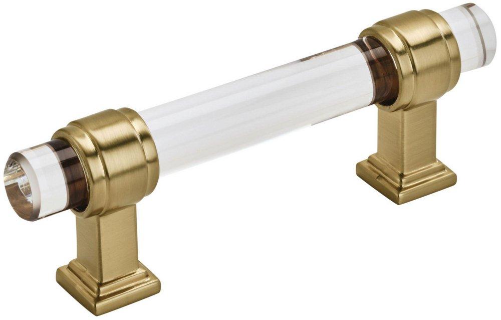 GLACIO 3 IN 76 MM CENTER-TO-CENTER CLEAR/CHAMPAGNE BRONZE CABINET PULL 