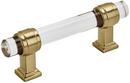 3 in. Center-to-Center Pull in Clear/Champagne Bronze