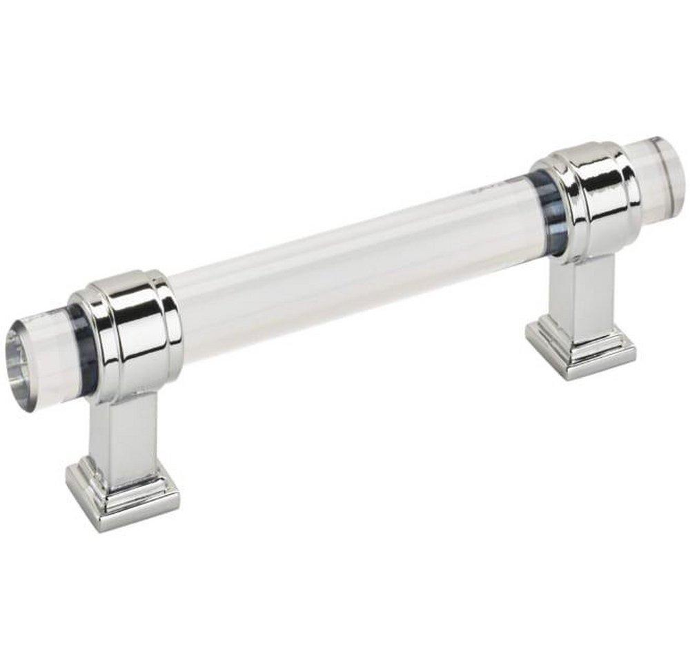 Amerock Clear/Polished Chrome 3-3/4 in. Center-to-Center Pull 