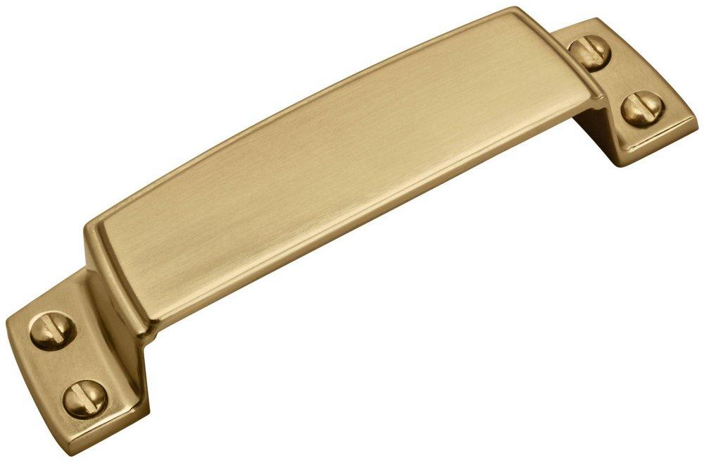 HIGHLAND RIDGE 3-1/2 IN 89 MM CENTER-TO-CENTER CHAMPAGNE BRONZE CABINET CUP PULL 