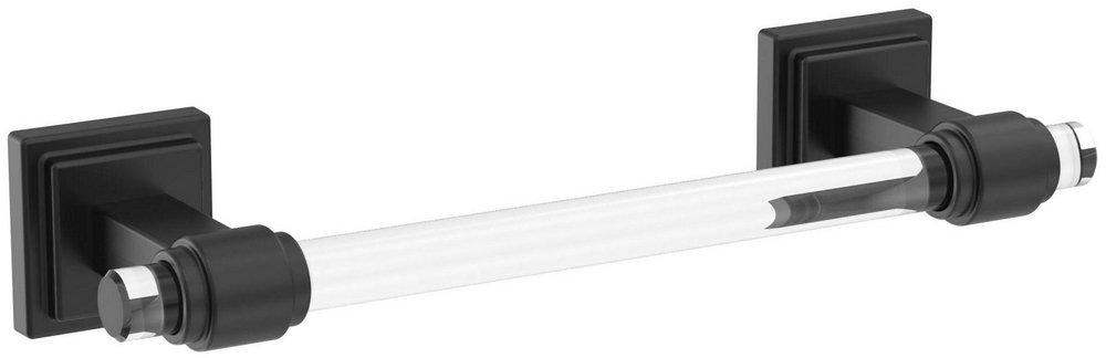 GLACIO CLEAR/MATTE BLACK CONTEMPORARY 8 IN. 203 MM TOWEL BAR 