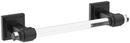 GLACIO CLEAR/MATTE BLACK CONTEMPORARY 8 IN. 203 MM TOWEL BAR 
