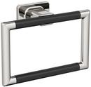 Square Closed Towel Ring in Polished Nickel/Black Bronze