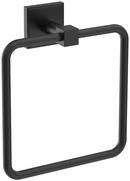 Square Closed Towel Ring in Matte Black