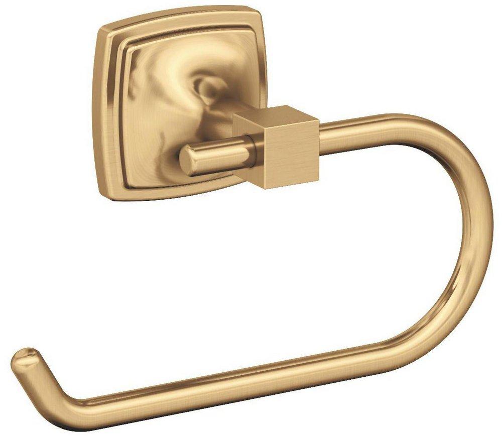 STATURE CHAMPAGNE BRONZE TRANSITIONAL SINGLE POST TOILET PAPER HOLDER 