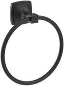 Round Closed Towel Ring in Matte Black