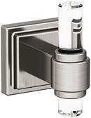 Single Robe Hook in Clear/Brushed Nickel