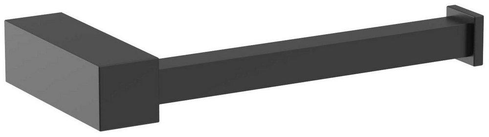 Contemporary Single Post Toilet Paper Holder in Matte Black 