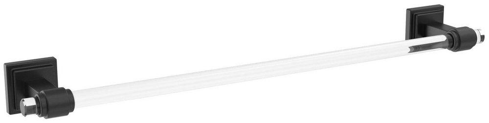 GLACIO CLEAR/MATTE BLACK CONTEMPORARY 18 IN 457 MM TOWEL BAR 