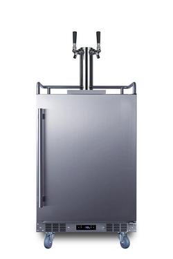 Dual Tap Kegerator in Stainless Steel