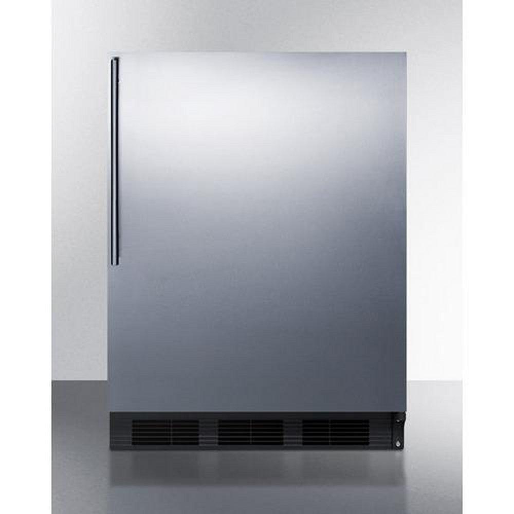 Summit Appliance Black/Stainless Steel 20 in. 5.5 cu. ft. Commercial, Compact, Counter Depth, Medical and Full Refrigerator 