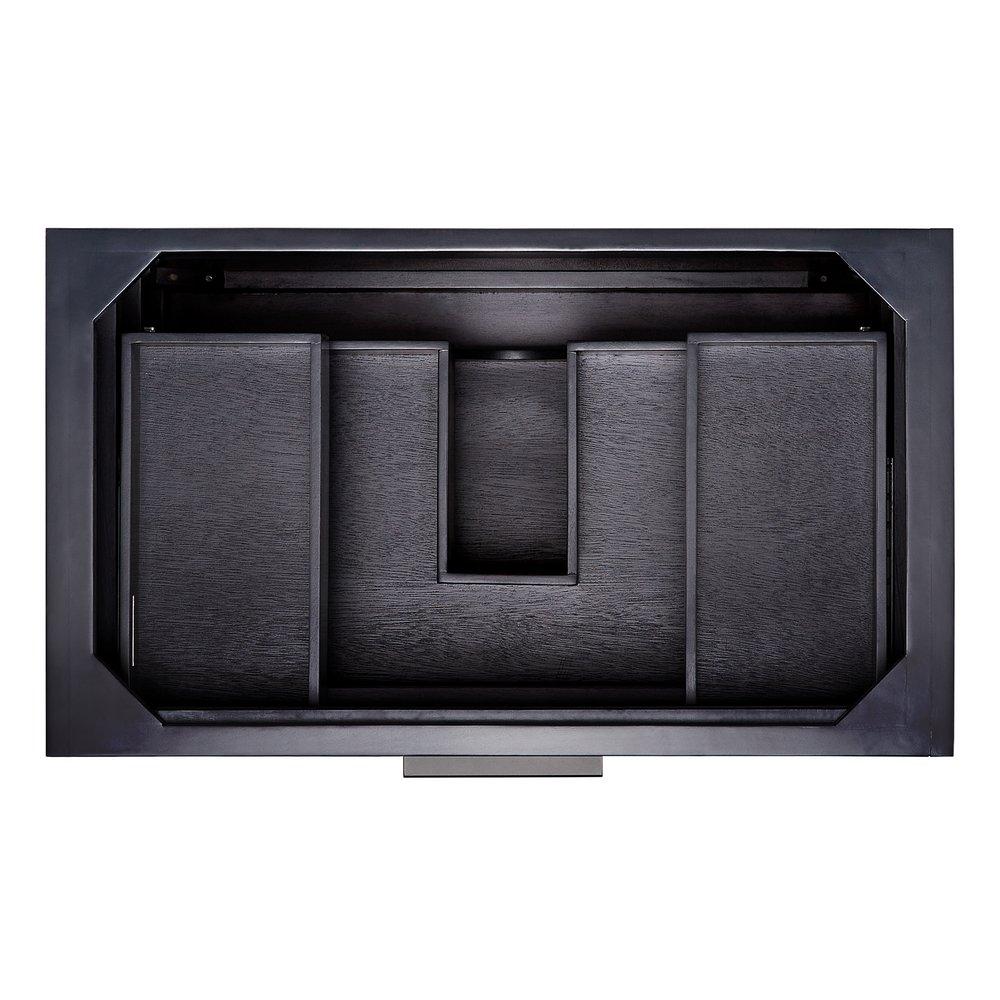 *CVR* 36 MAHOGANY VANITY WITH RECT UNDERMOUNT SINK MIDNIGHT NAVY BLUE ABSOLUTE BLACK WIDESPREAD 