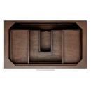 *CVR* 36 MAHOGANY VANITY WITH RECTANGULAR UNDERMOUNT SINK CAROB BROWN ARCTIC WHITE SINGLE HOLE 