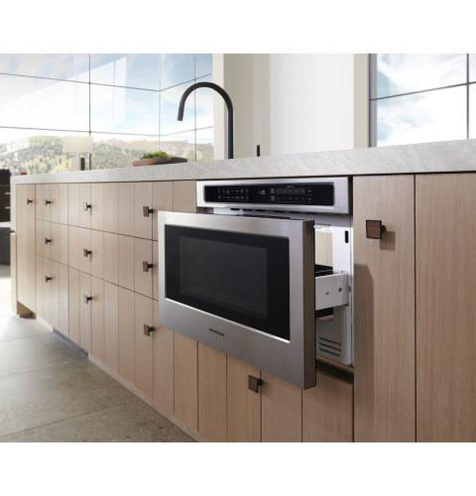 Monogram&reg; Stainless Steel 15-15/16 x 23-5/16 in. 1000W 15A 1.2 cu. ft. Built-In Microwave 