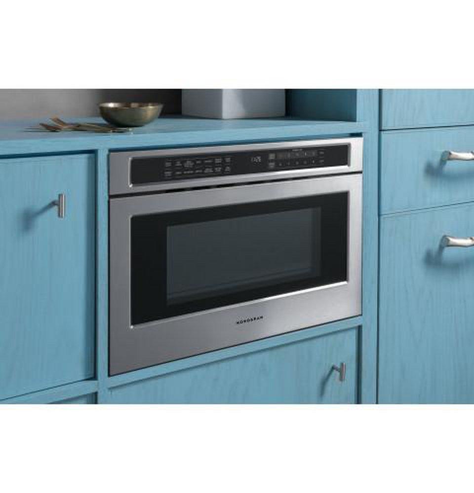 Monogram&reg; Stainless Steel 15-15/16 x 23-5/16 in. 1000W 15A 1.2 cu. ft. Built-In Microwave 