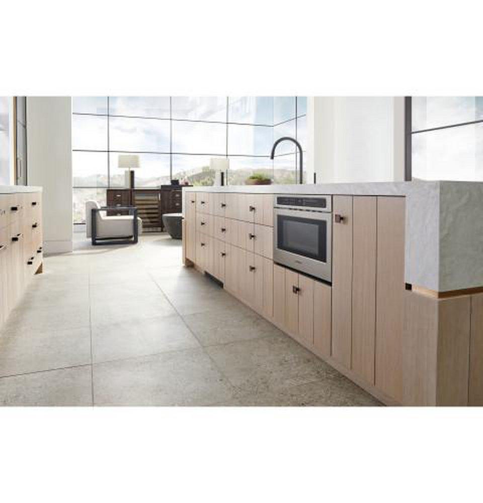 Monogram&reg; Stainless Steel 15-15/16 x 23-5/16 in. 1000W 15A 1.2 cu. ft. Built-In Microwave 