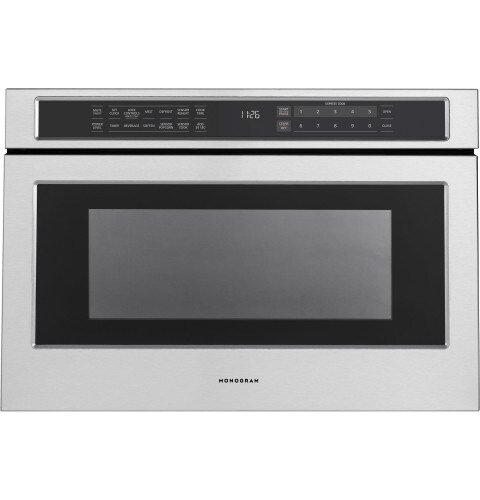 Monogram&reg; Stainless Steel 15-15/16 x 23-5/16 in. 1000W 15A 1.2 cu. ft. Built-In Microwave 