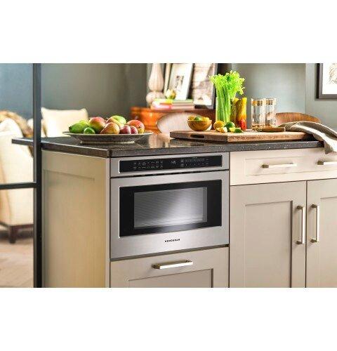 Monogram&reg; Stainless Steel 15-15/16 x 23-5/16 in. 1000W 15A 1.2 cu. ft. Built-In Microwave 