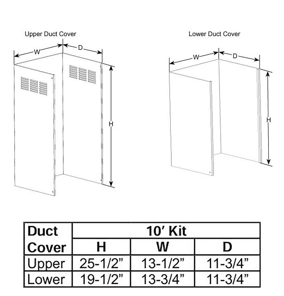 GE Profile&trade; Stainless Steel 25-1/2 x 11-3/4 in. Duct Cover Extension 