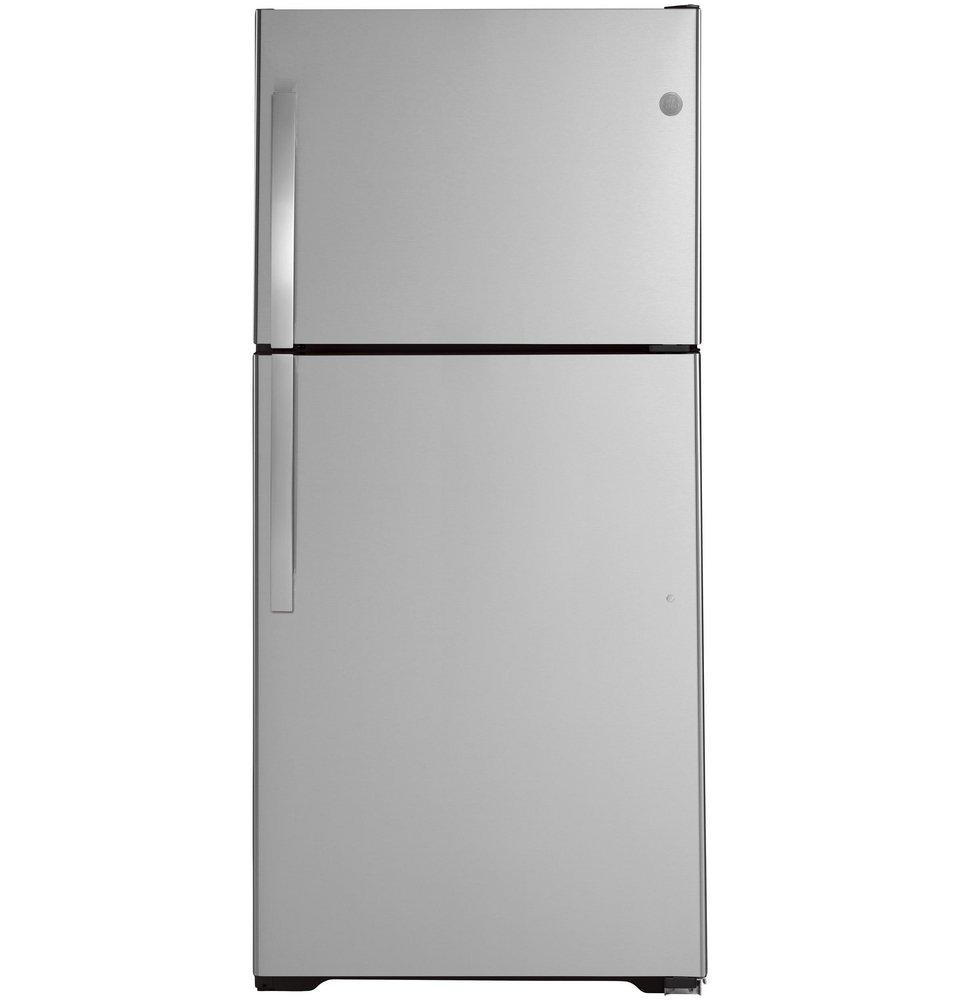 GE&reg; Fingerprint Resistant Stainless 21.9 cu. ft. Freezer on Top Refrigerator 