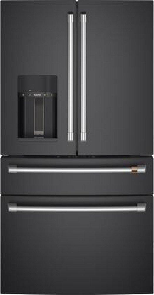 Cafe&trade; Matte Black 22.3 cu. ft. French Door Refrigerator 