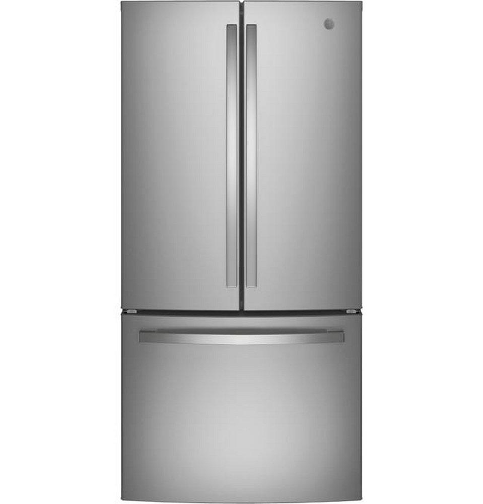 GE® Fingerprint Resistant Stainless Steel 18.60 cu. ft. Counter Depth and French Door Refrigerator 