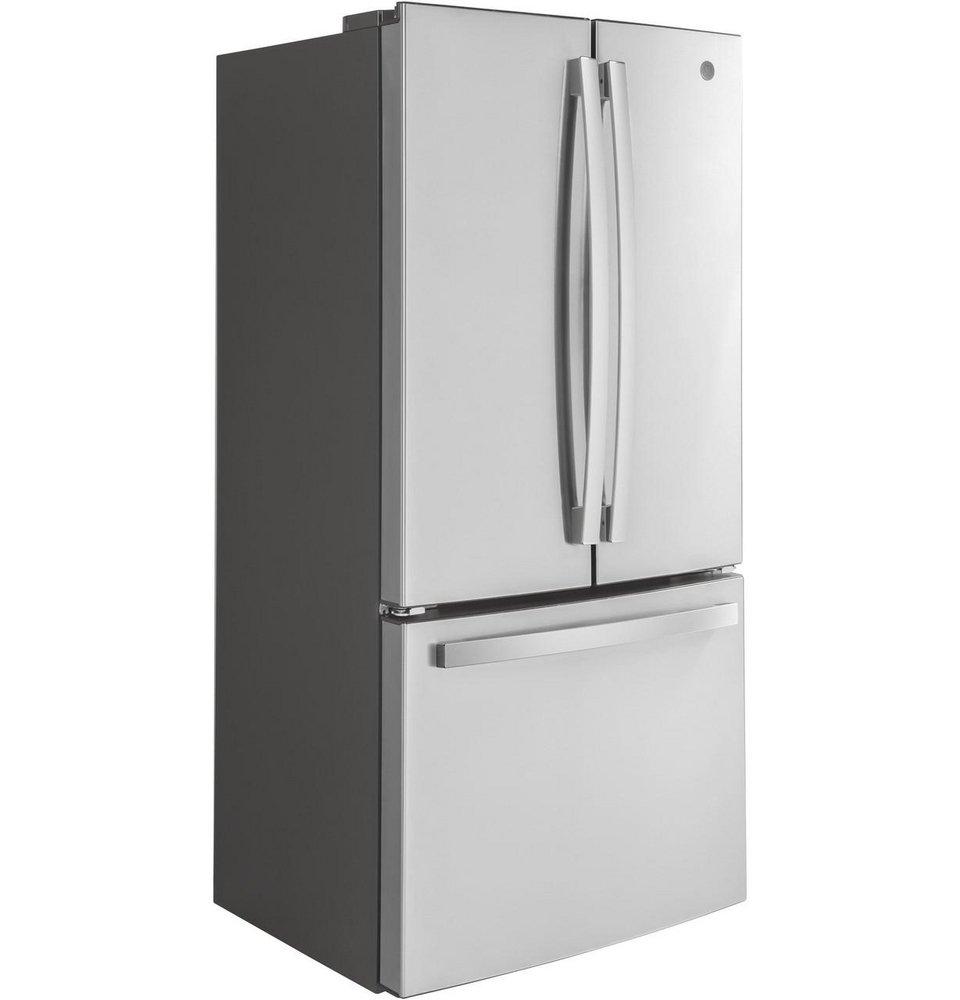 GE® Fingerprint Resistant Stainless Steel 18.60 cu. ft. Counter Depth and French Door Refrigerator 