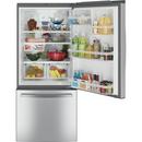 GE&reg; Fingerprint Resistant Stainless Steel 29-3/4 in. 14.93 cu. ft. Bottom Mount Freezer Refrigerator 