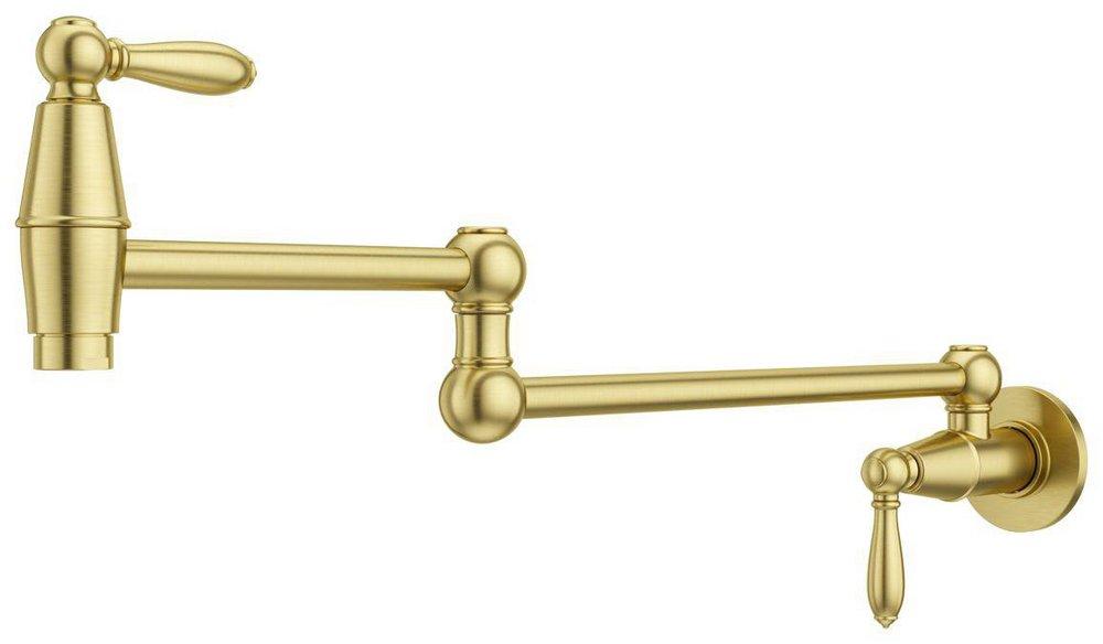 PORT HAVEN 2-HANDLE POT FILLER FAUCET IN BRUSHED GOLD 