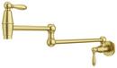 Wall Mount Pot Filler in Brushed Gold