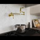 PORT HAVEN 2-HANDLE POT FILLER FAUCET IN BRUSHED GOLD 